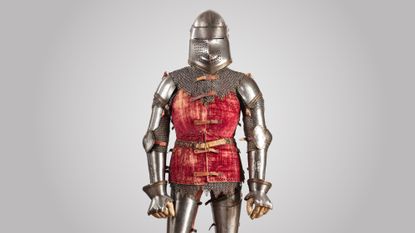 A photo of medieval plate armor